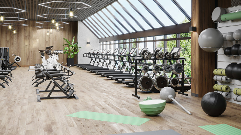 Gym floor and locker room cleaning in Orlando supporting hygiene and odor control.